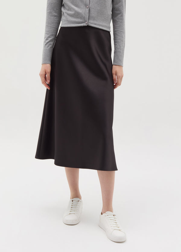 Ovs Midi Skirt In Satin