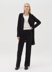 Long Open Cardigan With Openwork