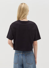 Cotton T-Shirt With Diamanté Motifs