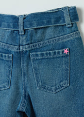 Wide-Leg Jeans With Belt