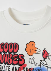 French Terry Sweatshirt With Print