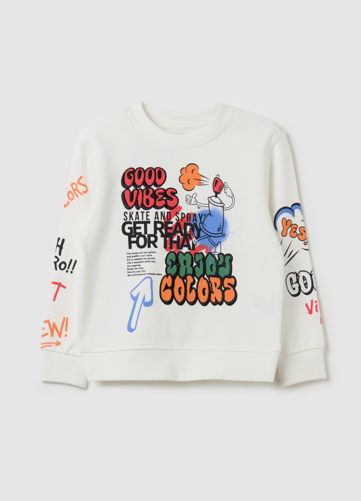 French Terry Sweatshirt With Print