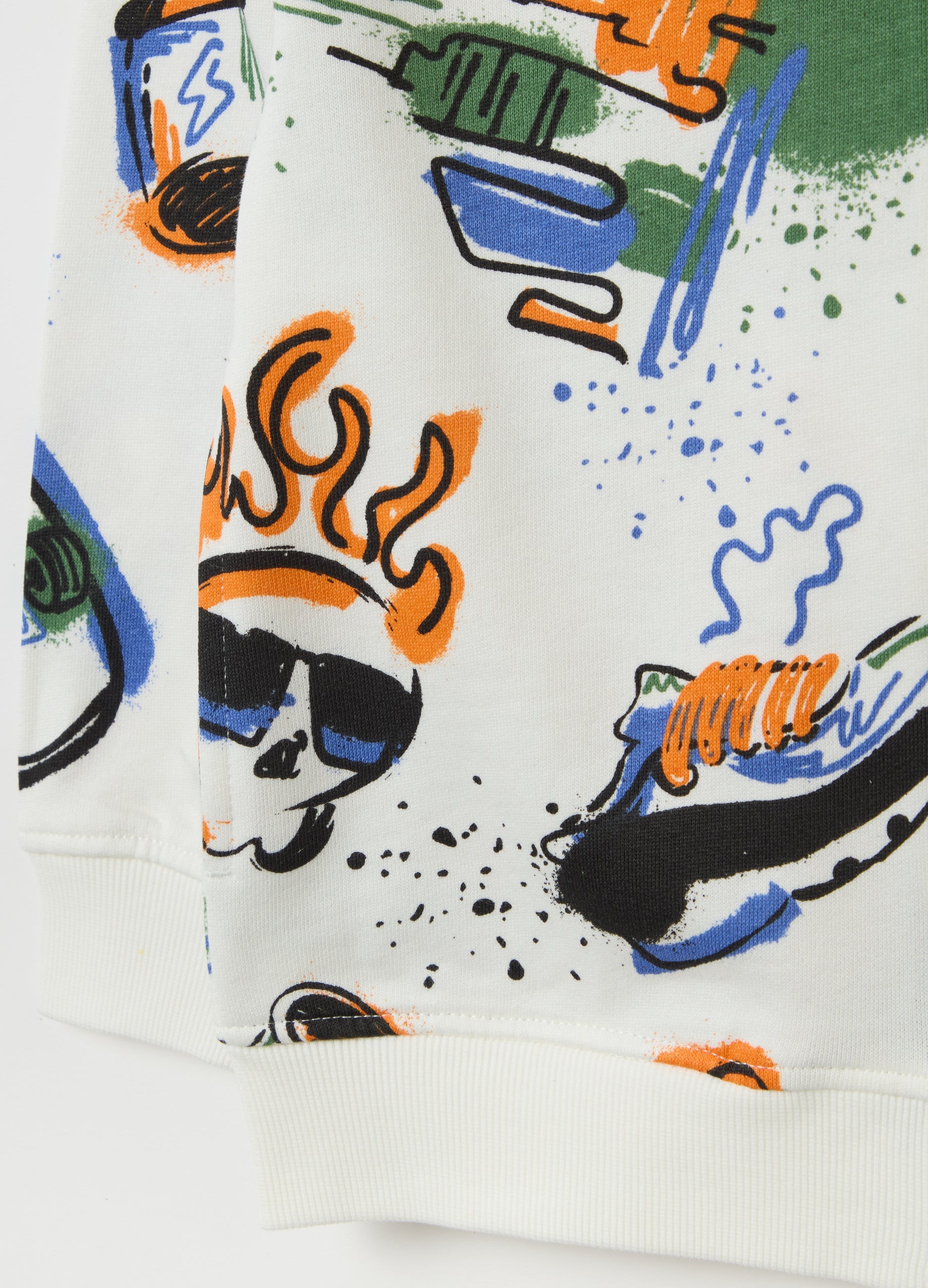 Ovs French Terry Full-Zip Sweatshirt With Print