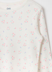 Ribbed Floral Pyjamas In Organic Cotton