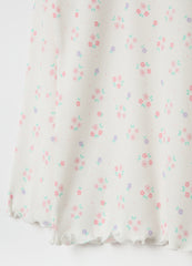 Ribbed Floral Pyjamas In Organic Cotton