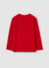 Long-Sleeved Colourblock T-Shirt In Organic Cotton