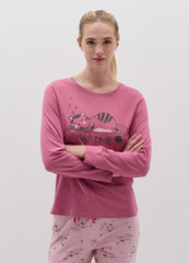 Long Pyjamas With Kitten Print