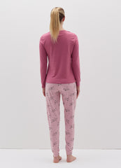 Long Pyjamas With Kitten Print