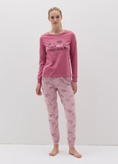 Long Pyjamas With Kitten Print