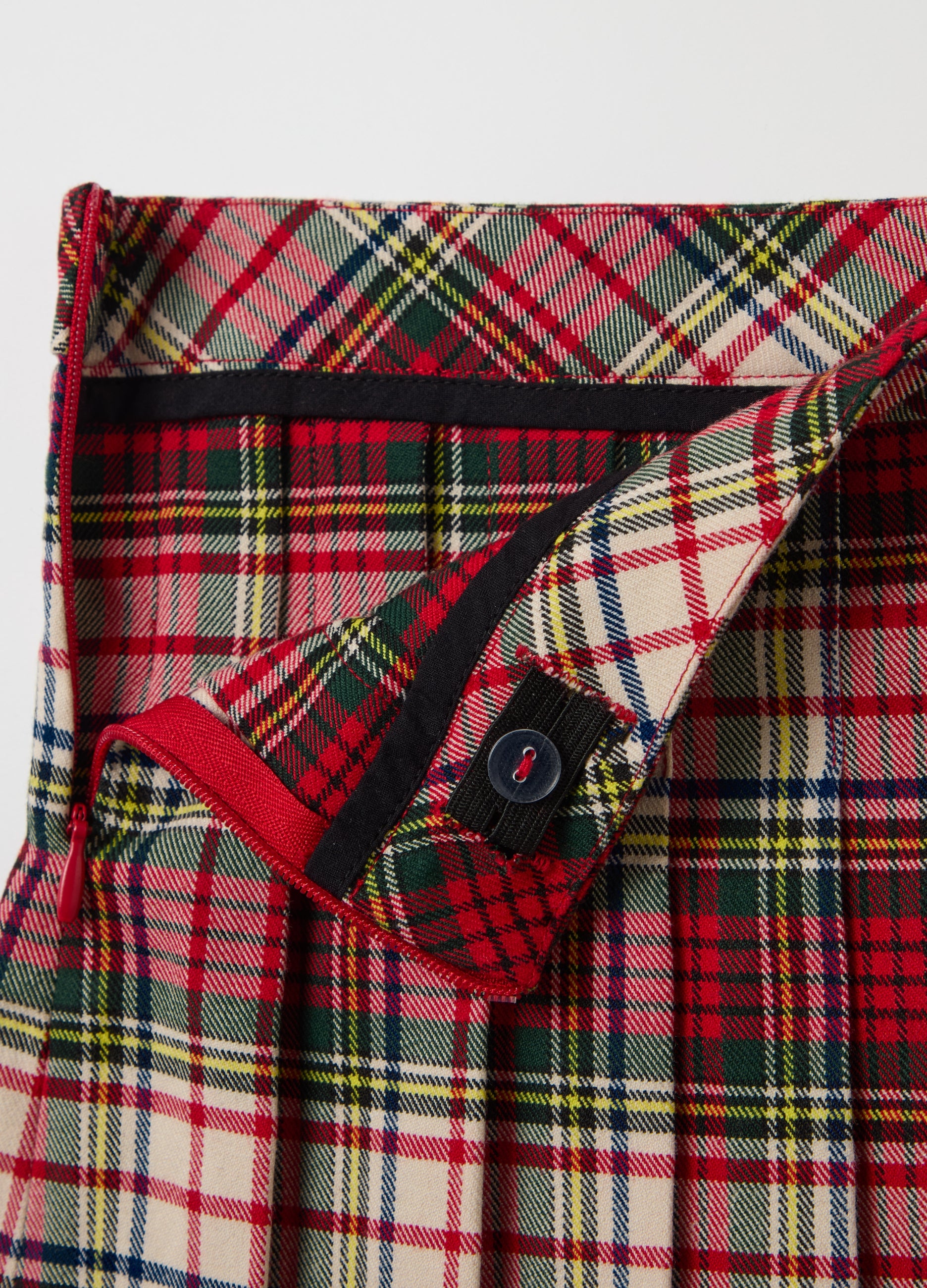 Pleated Skirt With Tartan Pattern