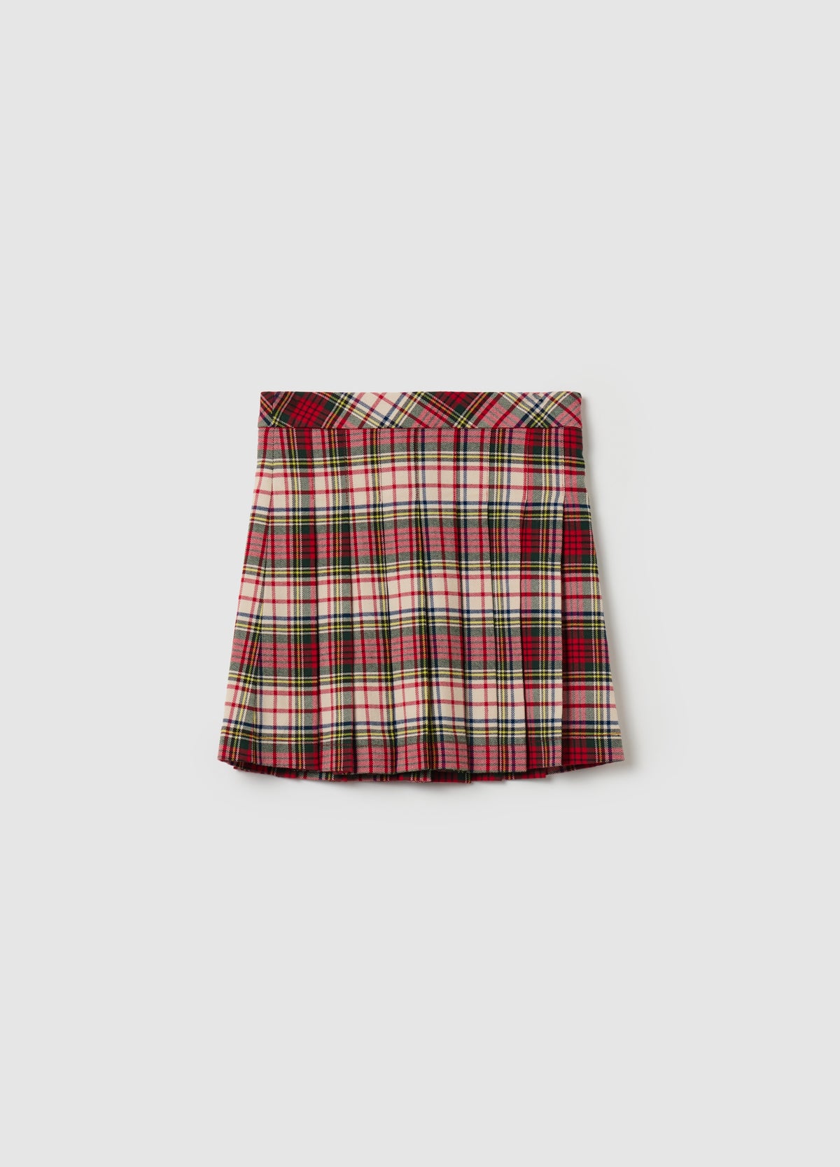 Pleated Skirt With Tartan Pattern