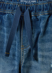 Ovs Denim Joggers With Drawstring
