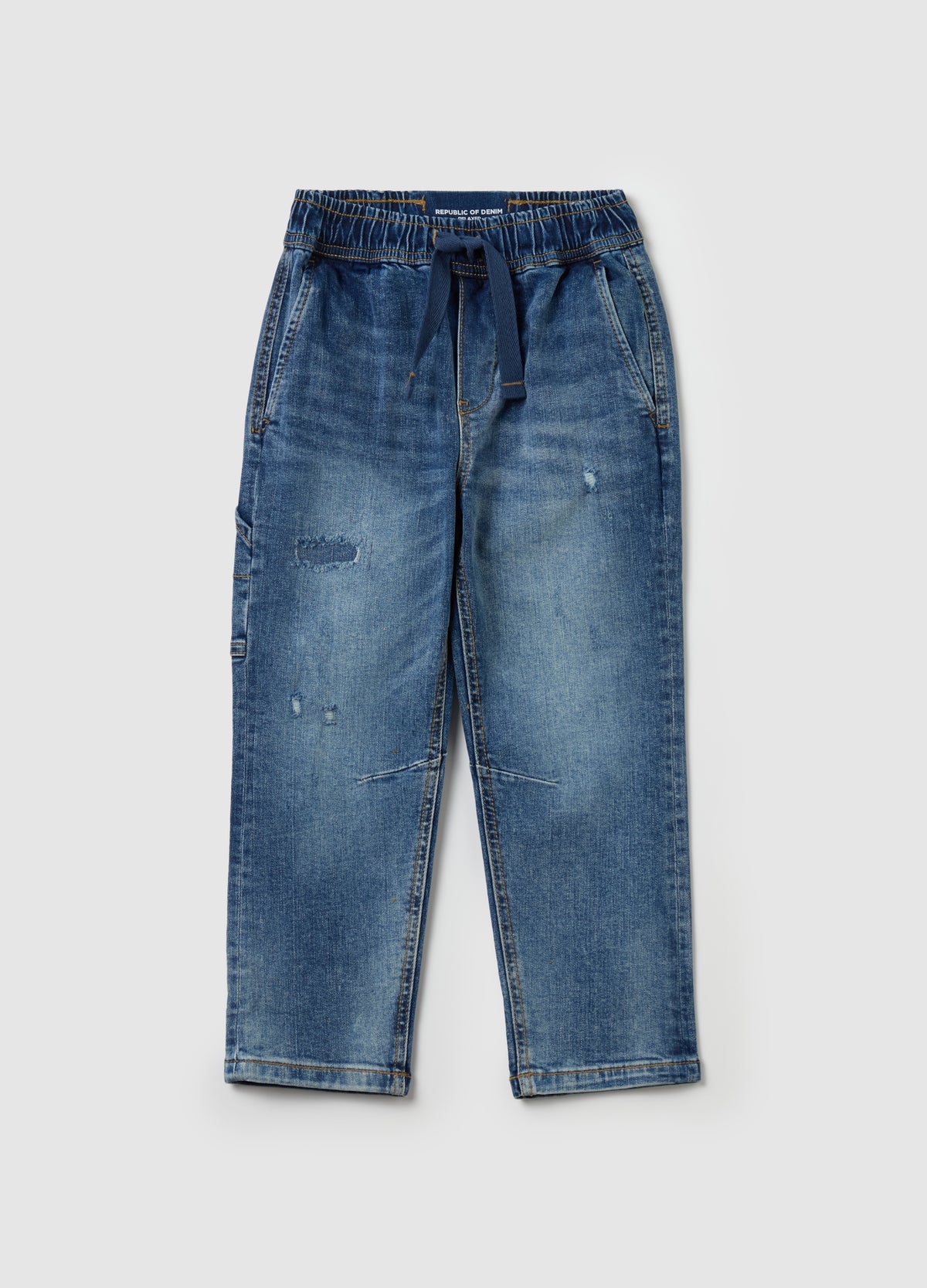 Ovs Denim Joggers With Drawstring