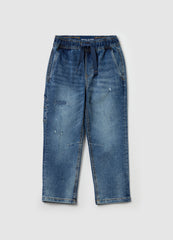 Ovs Denim Joggers With Drawstring