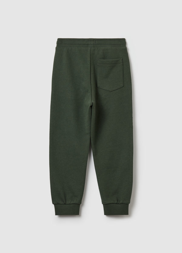 Ovs Fleece Joggers With Drawstring And Print