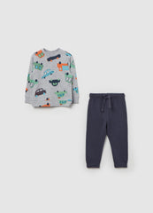 French Terry Jogging Set With Print
