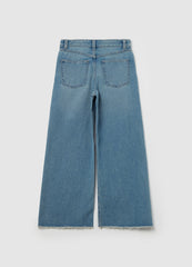 Wide-Leg Jeans With Lettering Print