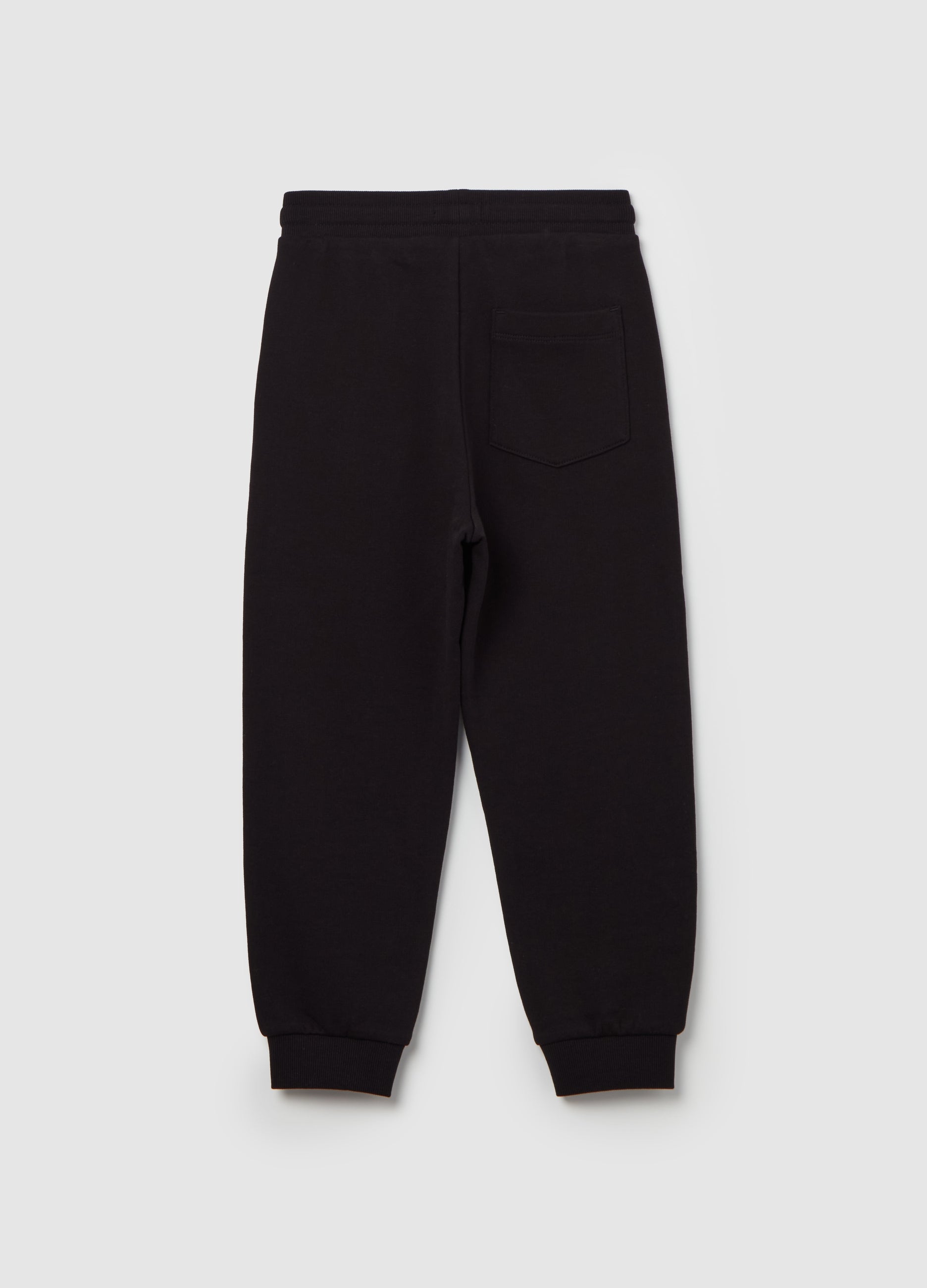 Ovs Fleece Joggers With Drawstring And Print