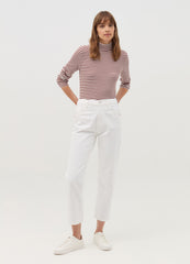 Ovs Striped T-Shirt With Mock Neck
