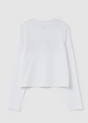 Crop T-Shirt With Long Sleeves And Print