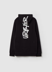 Ovs French Terry Sweatshirt With Hood And Print