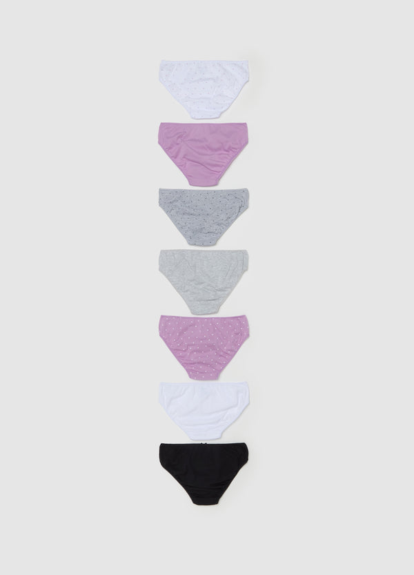 Ovs Seven-Pack Briefs In Organic Cotton With Print