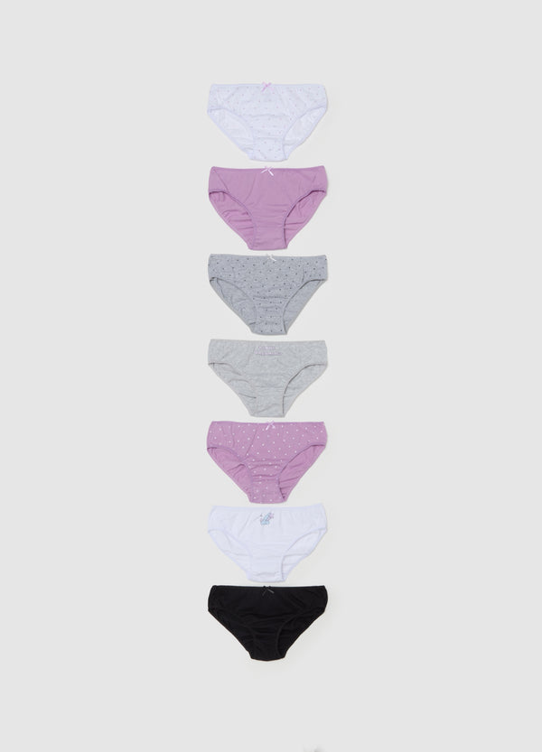 Ovs Seven-Pack Briefs In Organic Cotton With Print