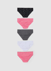 Five-Pack Organic Cotton Briefs With Bow