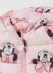 Quilted Gilet With Minnie Mouse Print