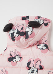 Quilted Gilet With Minnie Mouse Print