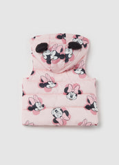 Quilted Gilet With Minnie Mouse Print