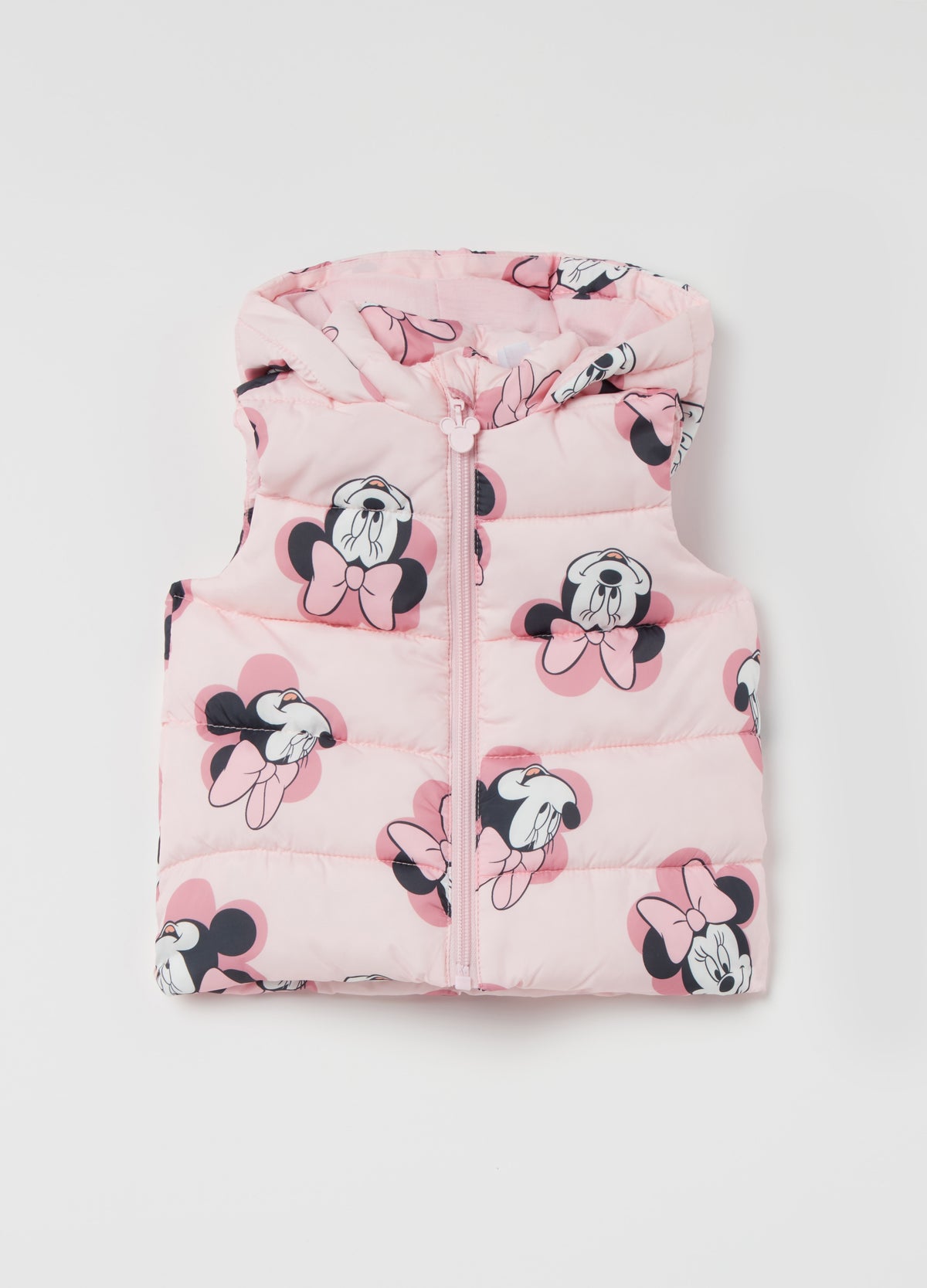 Quilted Gilet With Minnie Mouse Print