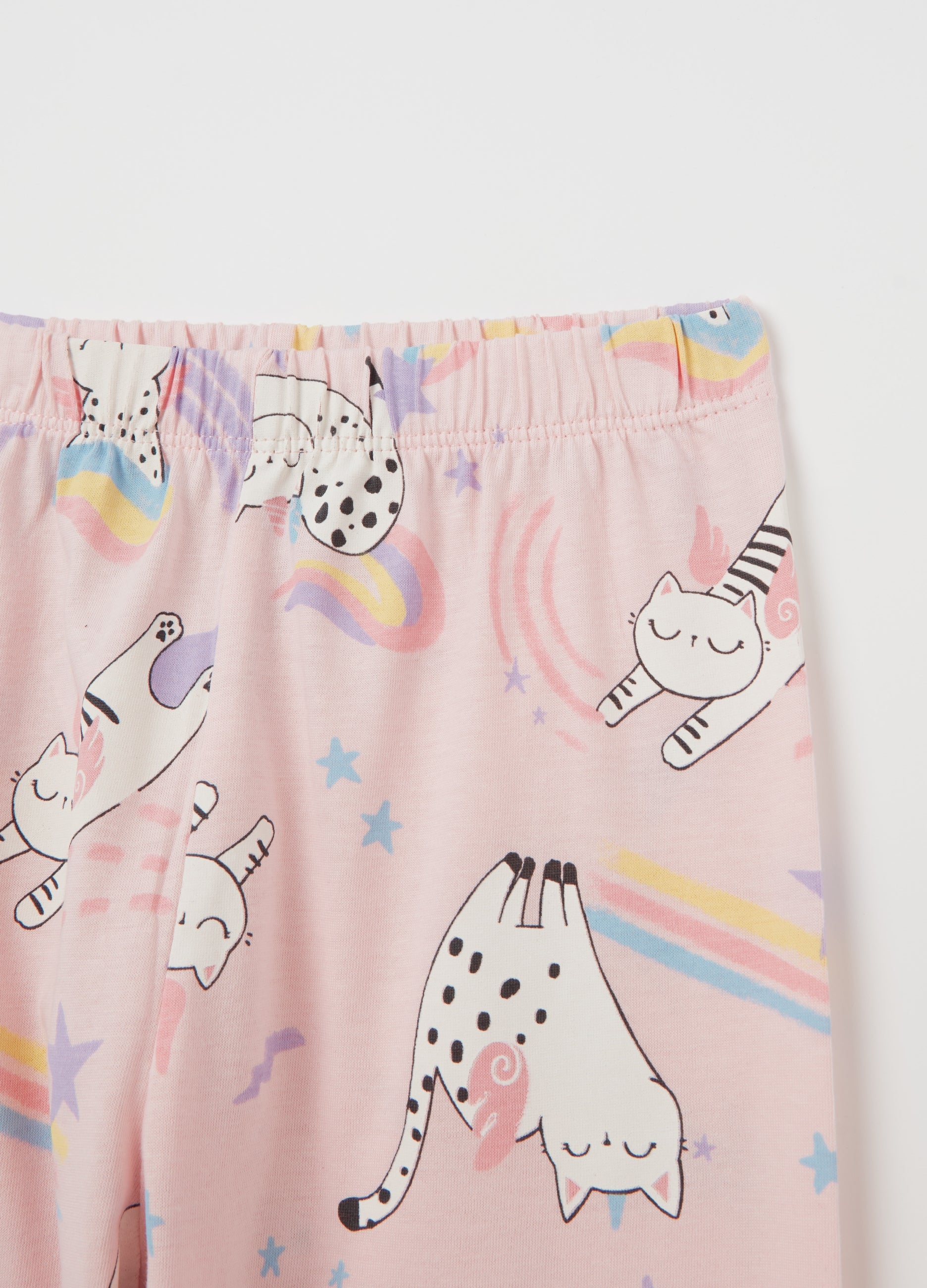 Organic Cotton Pyjamas With Unicorn Kittens Print