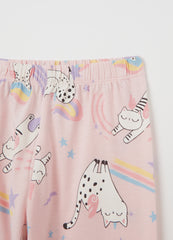 Organic Cotton Pyjamas With Unicorn Kittens Print