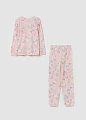 Organic Cotton Pyjamas With Unicorn Kittens Print