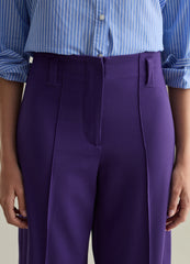 Bootcut-Fit Trousers With Raised Stitching