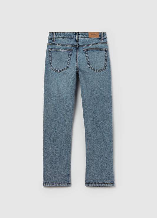 Regular-Fit Acid-Wash Jeans With Five Pockets