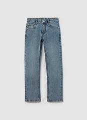 Regular-Fit Acid-Wash Jeans With Five Pockets