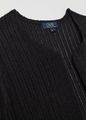Long Open Cardigan With Openwork