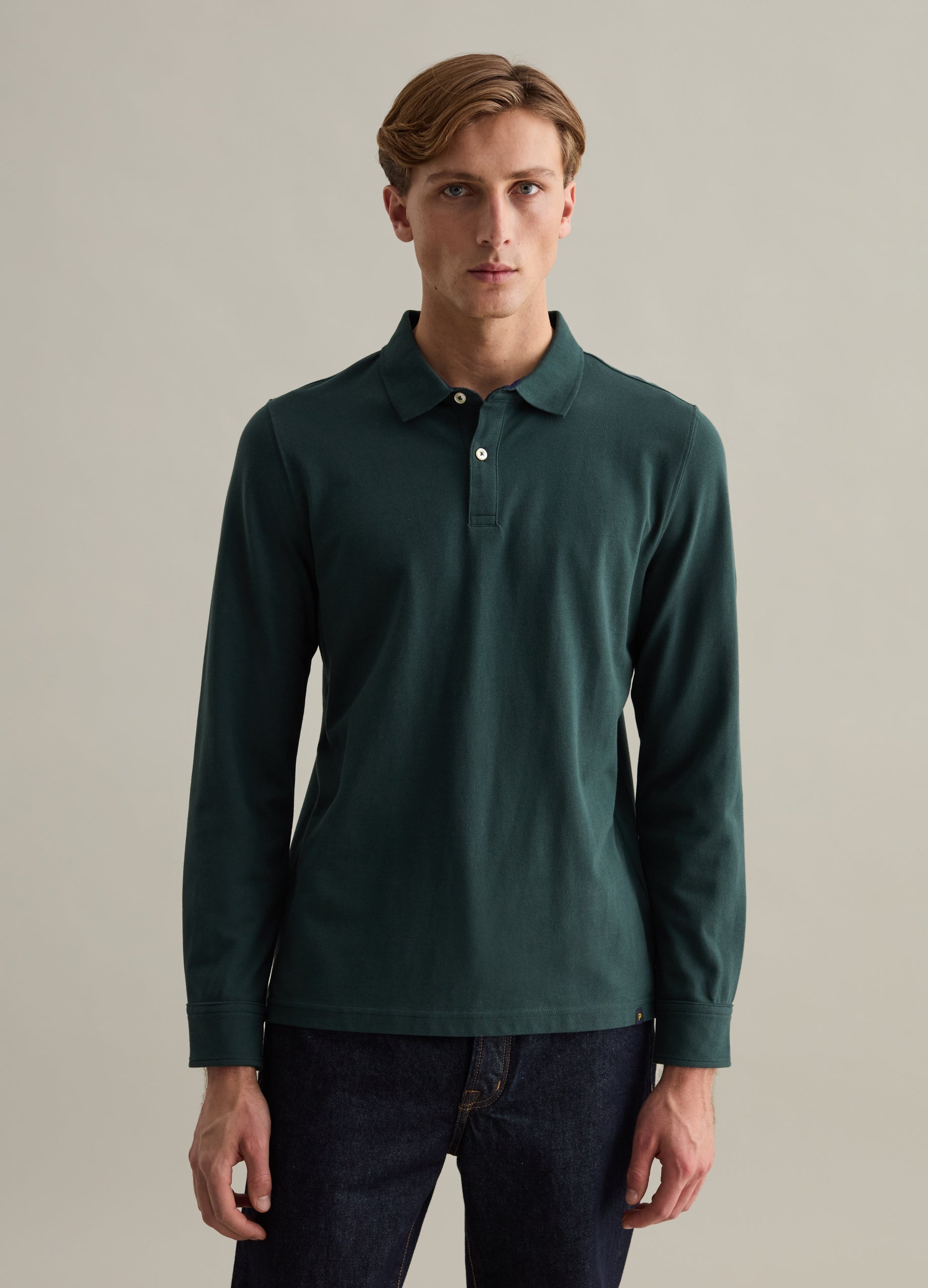 Ovs Long-Sleeved Polo Shirt In Piquet