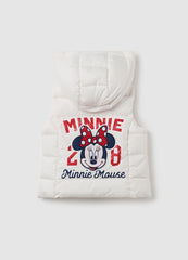 Ovs Gilet With Hood And Minnie Mouse Print
