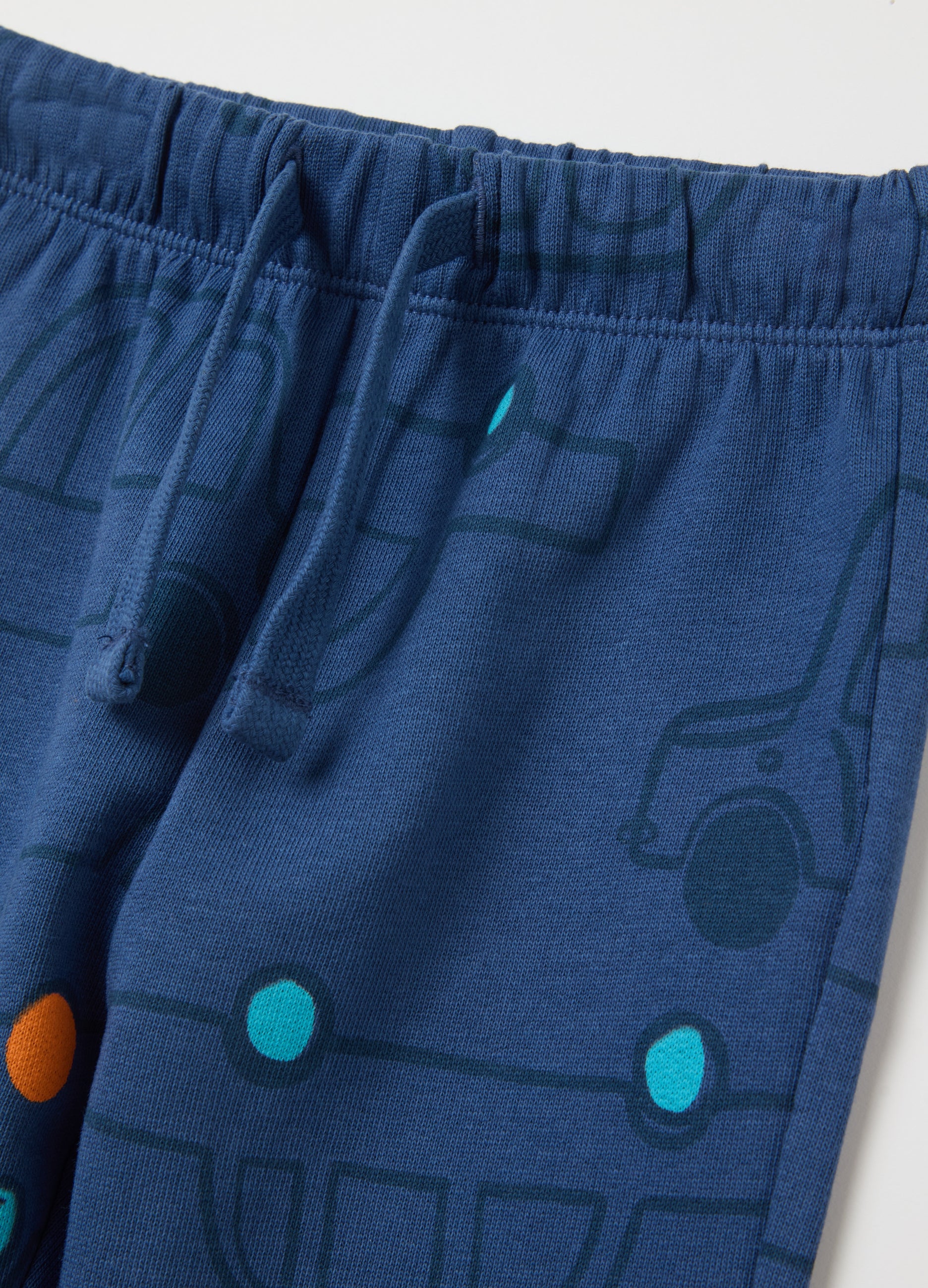 Fleece Joggers With Drawstring And Print