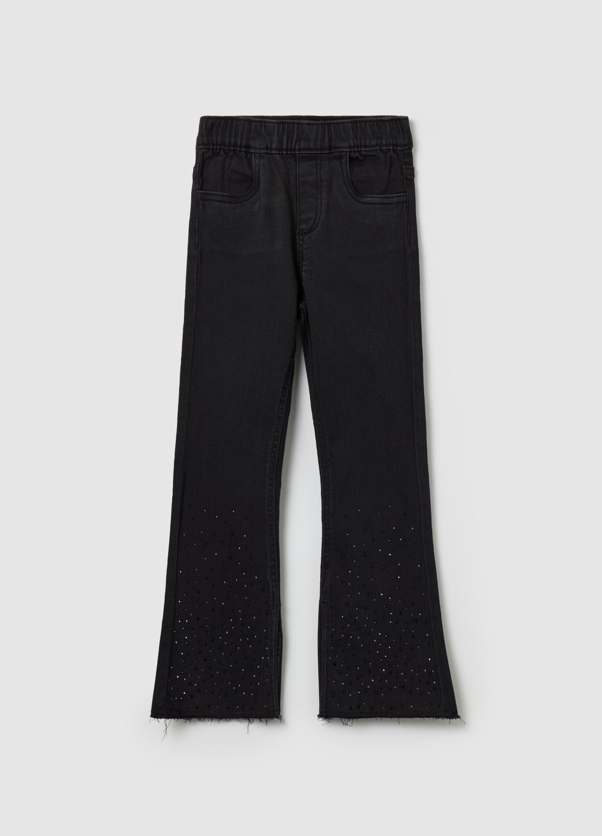 Flare-Fit Jeggings With Diamantés