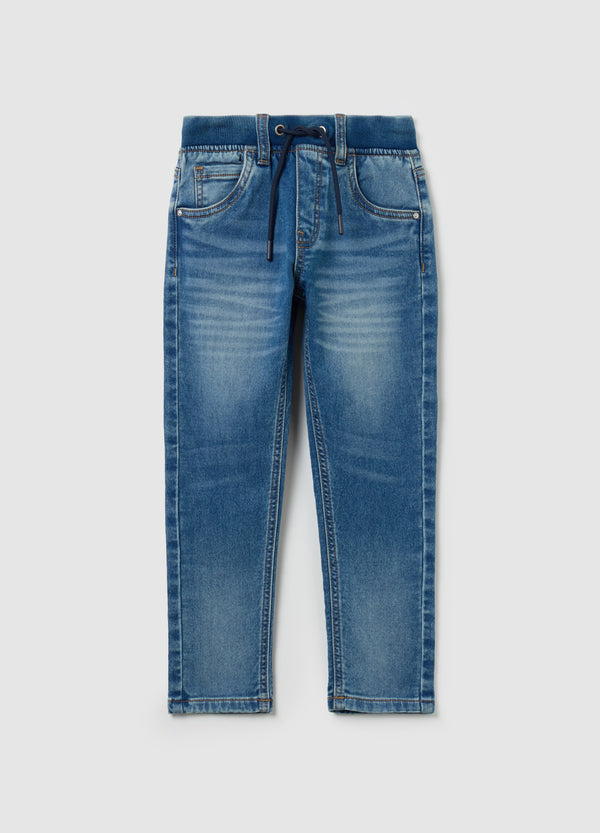 Ovs Denim Joggers With Drawstring