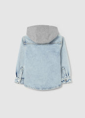 Ovs Denim Shirt With Fleece Hood