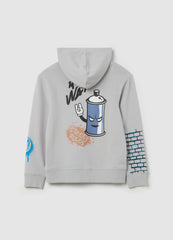 Ovs Sweatshirt With Hood And ''Runfast” Print