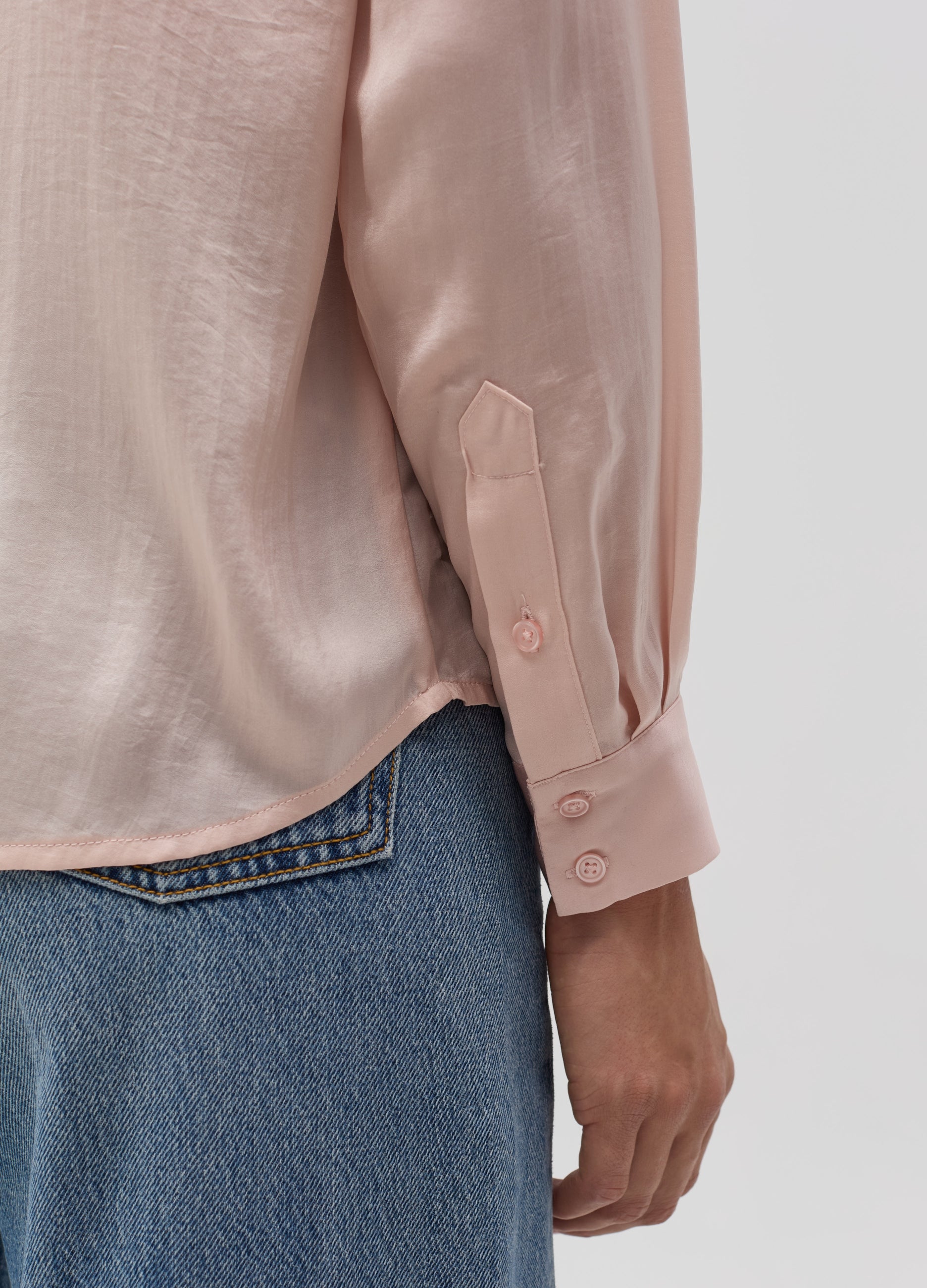 Ovs Solid Colour Satin Shirt