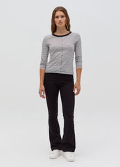 Slim Ribbed T-Shirt With Long Sleeves