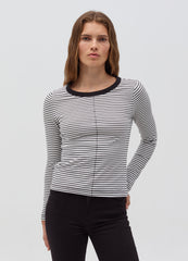 Slim Ribbed T-Shirt With Long Sleeves