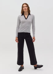 Long-Sleeved T-Shirt With Polo Neck